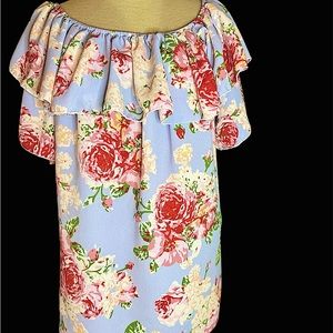 Women’s Sz XL Flowy Short-sleeve Blouse (Cold-Shoulder or not)